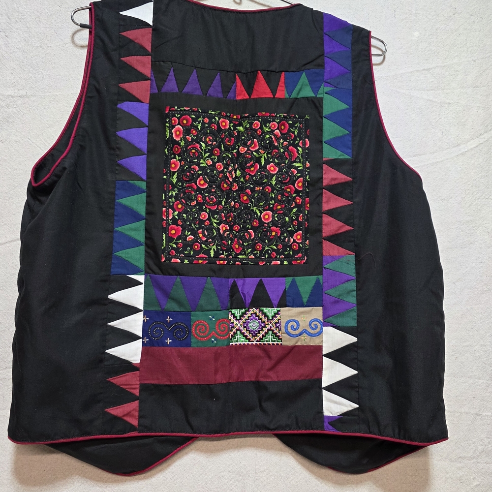Colorful Patchwork Vest Handmade - Picture 4 of 7